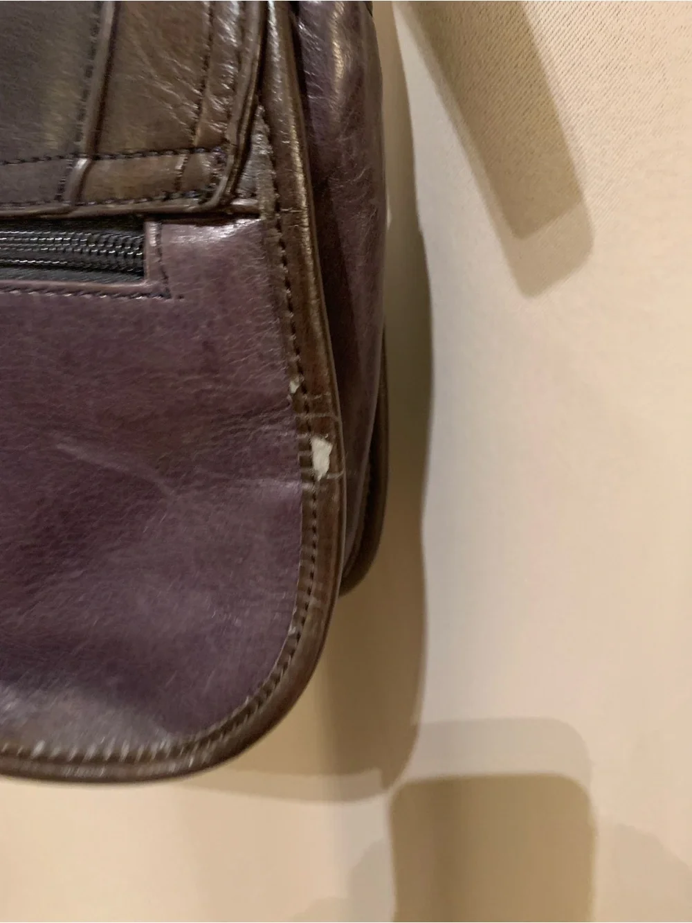 Tignanello Dark Brown Leather Crossbody with Tassel